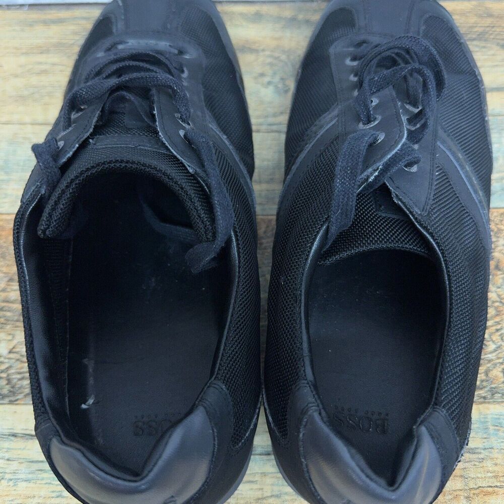 Hugo Boss Lighter 50388431 Black Casual Sneakers Shoes Lace up Mens Size 45 EU - Picture 8 of 11